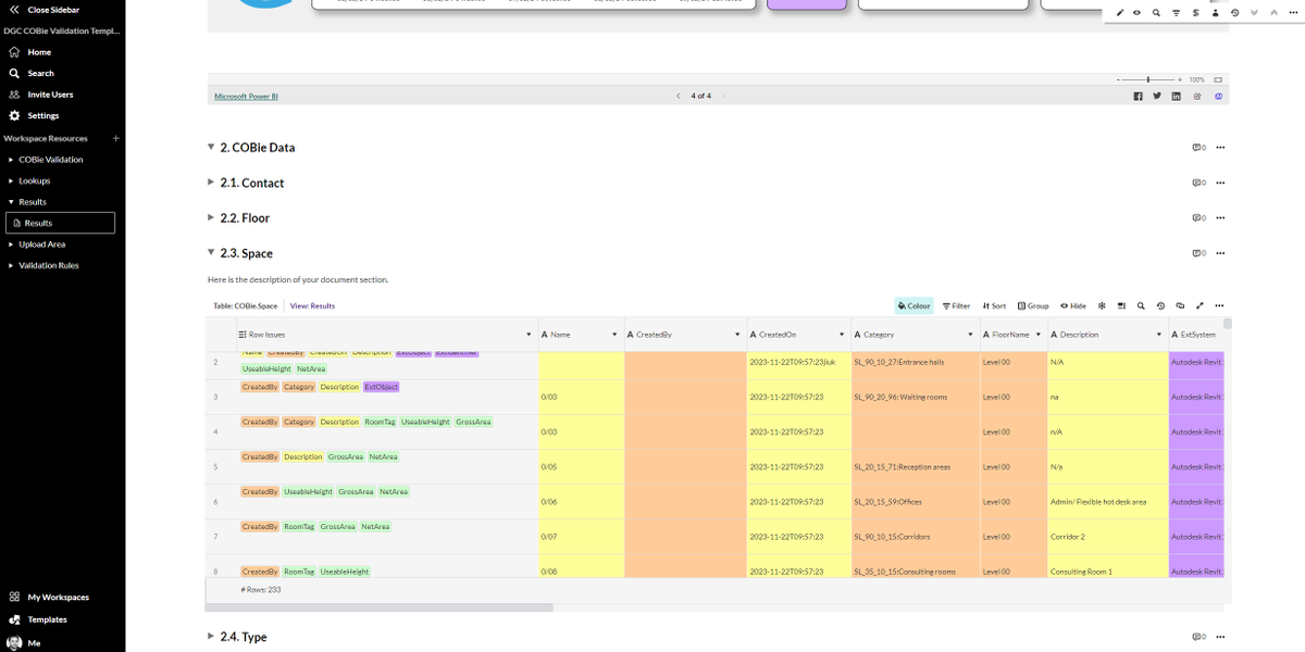Sneek peek at some R&amp;D work at <a href="/DGuerrillaScot/">we are Digital Guerrilla</a> on <a href="/morta_tech/">Morta</a> the last few weeks. #BIM validation as a service. Upload COBie and see results. The below uses a minimal amount of python (which I picked up literally in the last month) and Morta's amazing platform with some PowerBI.