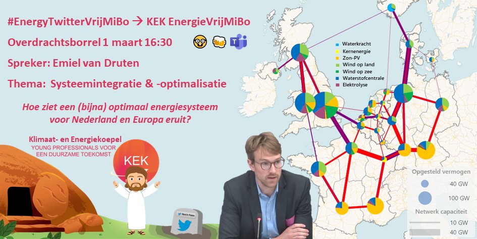 📢 Aankondiging! 🎉 De #EnergyTwitterVrijMiBo krijgt een doorstart als <a href="/kekoepel/">KEK</a> #KEKenergieVrijMiBo en jullie zijn welkom op Teams 🍻
De overdrachtsborrel vindt plaats op 1 maart om 16:30 uur, met ondergetekende als eerste spreker over "Systeemintegratie &amp; -optimalisatie". 🤓🎙