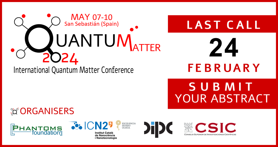 ONLY A FEW DAYS LEFT! Submit your abstract NOW for an oral contribution.  If you are interested in the latest advances in #quantuminformation and #quantummatter check out the topics and submit your abstract at quantumconf.eu/2024/regini.ph…
#quantumtechnologies #Quantumcomputing