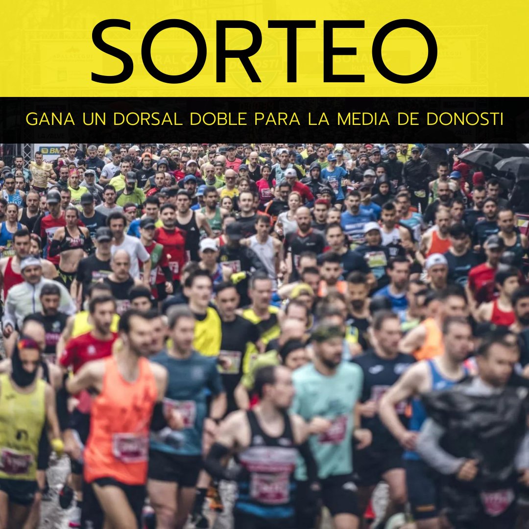 BMSupermercados's tweet photo. Sorteamos UNA INSCRIPCIÓN DOBLE para @mediadonosti  del 7 de abril.
Para participar:
👍Síguenos
🔃Retuitea
🏃Etiqueta a tu acompañante en comentarios

📅Participa hasta 18/02
🏆También en Facebook e Instagram
ℹ️Bases Legales: https://t.co/FVqmGOxoTz https://t.co/EgZhqmwnav