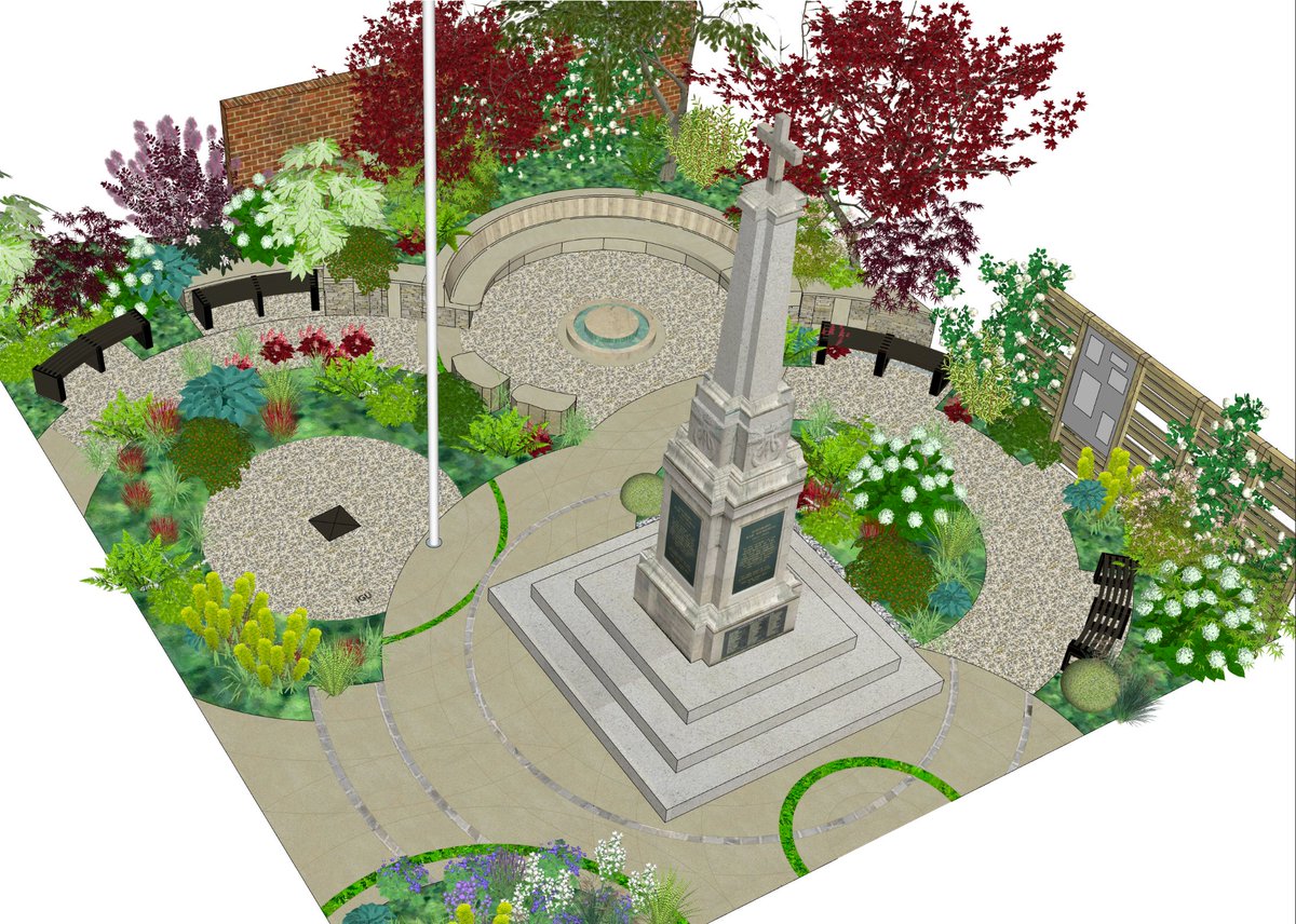 Here's a sneak peek of how the new Didsbury War Memorial Garden at Didsbury Library will look once the work is complete...