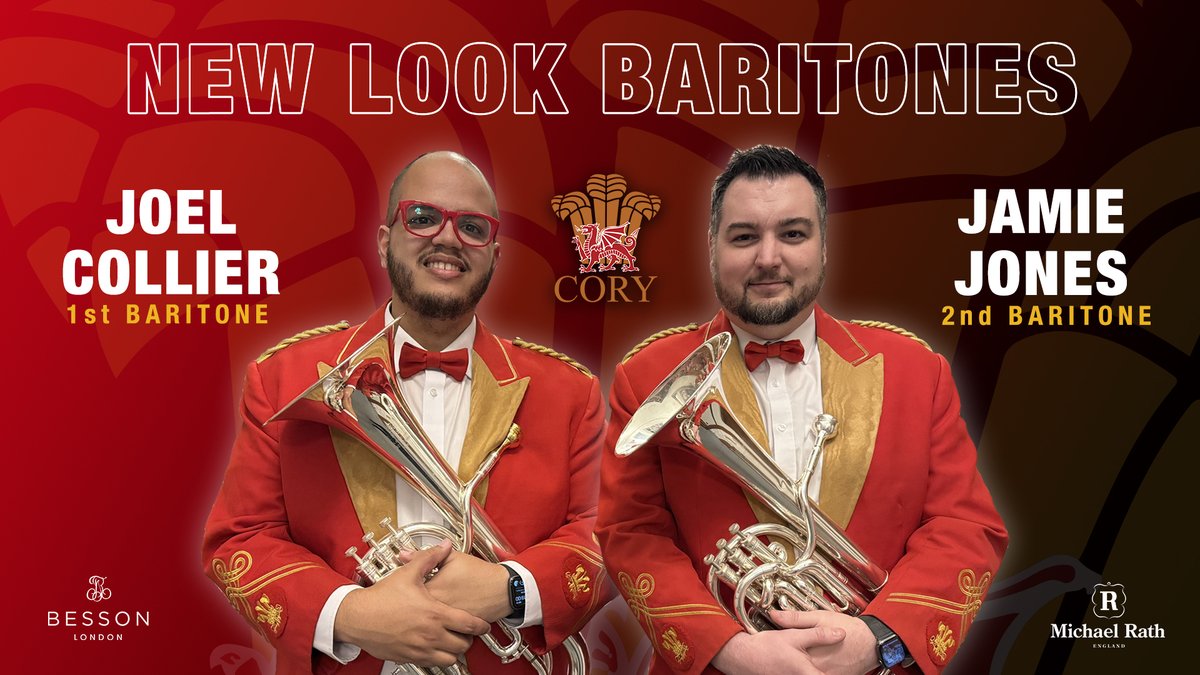 We are delighted to announce our new look baritone section, with Joel Collier moving up to 1st, and Jamie Jones joining the band on 2nd from immediate effect.

Read the full story: tinyurl.com/yc83b3r8
<a href="/BessonLondon/">Besson Brass</a> <a href="/BritishBandsman/">zachary</a> <a href="/BBWMagazine/">Brass Band World</a>