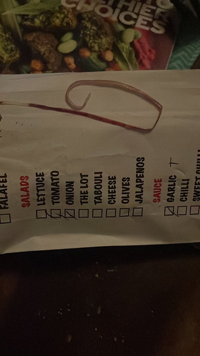dand25's tweet photo. So I found sting in my order from Kebab Lime in Bayswater,
But I can’t report in the app so here it goes!
Why is there string in my kebab? https://t.co/XseilDB6M9