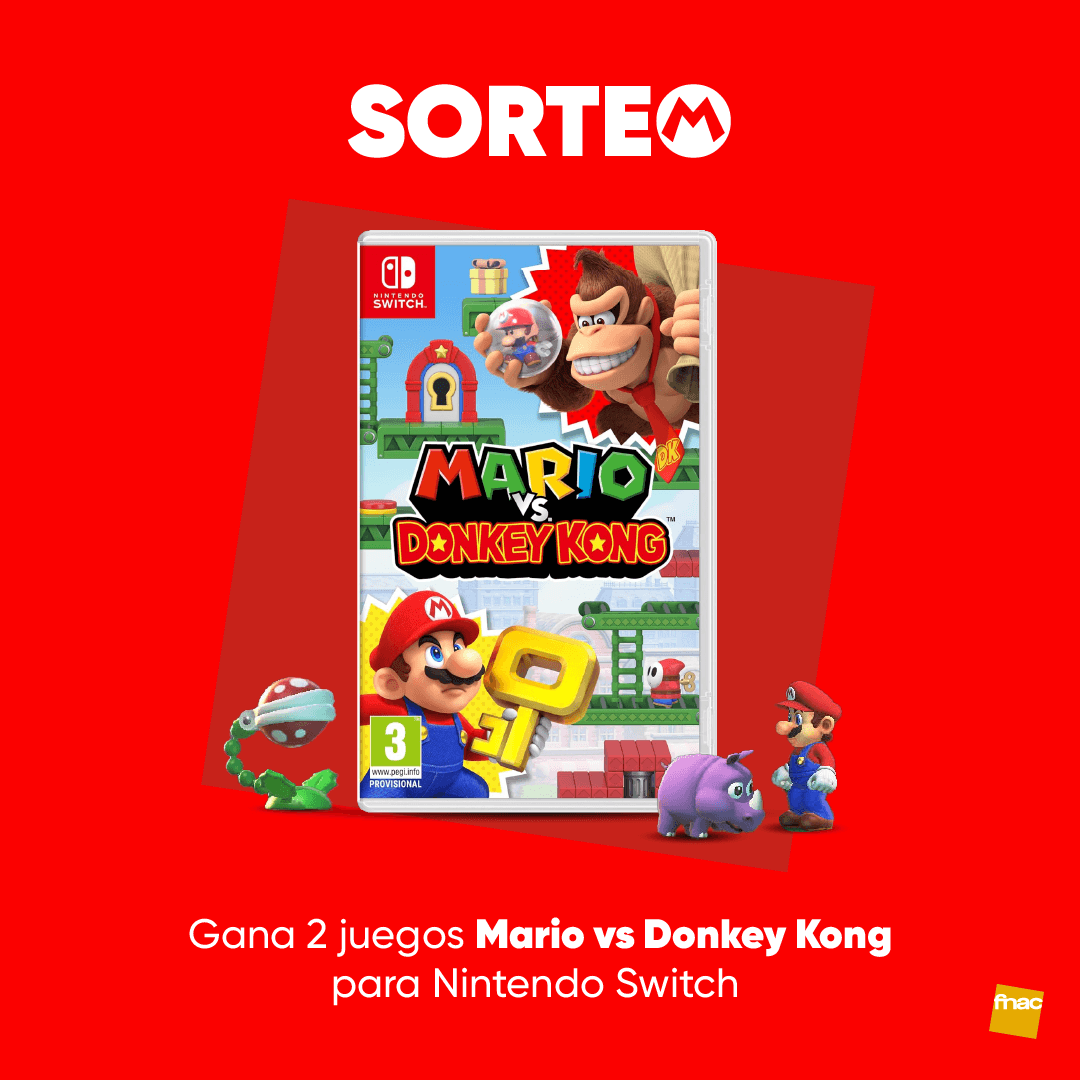 Fnac_ESP's tweet photo. 🍌 SORTEO 🍌

Tenemos dos juegos Mario vs Donkey Kong para Nintendo Switch. ¿Quieres uno?

✅ Síguenos en @Fnac_ESP y en @Fnac_Gamers
✅ RT
✅ Menciona a un amigo con #MiniMarioenFnac

Resultado 19/2
BBLL https://t.co/0ejXh0Dzbd https://t.co/RtpYtXeZE0