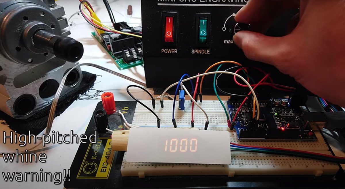 futuranet_it's tweet photo. Grazie all'uso di una scheda Arduino UNO ora è possibile avere un controllo della velocità del mandrino della CNC.

https://t.co/TMA7z400eA

#elettronica #elettronicain #maker #futuranet #CNC #DIY #Arduino #tecnologia #innovazione #progettiDIY #hobby #fresaturaCNC https://t.co/2su9LOmZgf