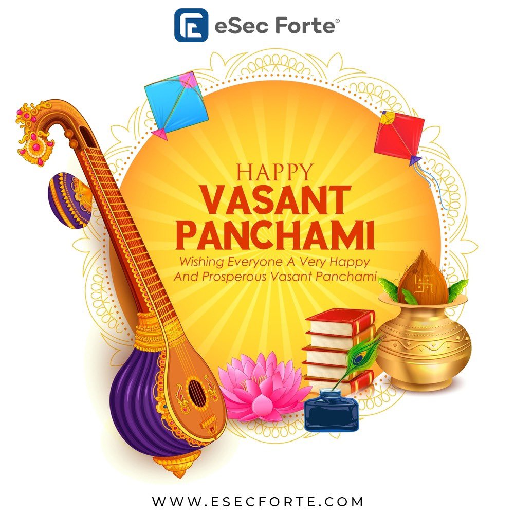 Happy Vasant Panchami. May the power of knowledge light up your life and Goddess Saraswati's blessings shine. . . . #esecforte #cybersecurity #dfir #esecfortians