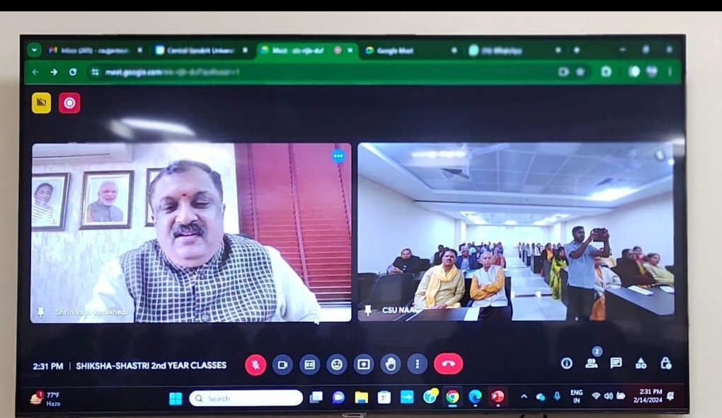 CentralSanskrit's tweet photo. Hon'bl VC @CentralSanskrit Prof @shrivarakhedi has remarked- The inauguration of Faculty Development Centre on eve ofमां सरस्वती अर्चना दिवसin @CSUJAIPUR will cultivate more prolific faculty environment @EduMinOfIndia @ugc_india @PMOIndia  @rashtrapatibhvn @PIB_India 
 -AJAY  PRO https://t.co/3SyztH8F2n