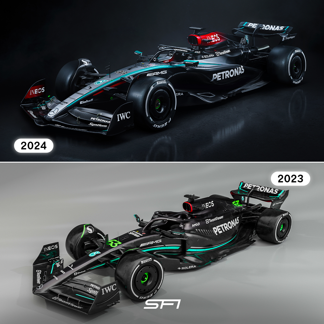 Dernier_Secteur's tweet photo. 𝟮𝟬𝟮𝟰 🆚 𝟮𝟬𝟮𝟯 : Quelle livrée Mercedes vous préférez ? 🖤🩶

#F1 https://t.co/p3j50Ljl0a