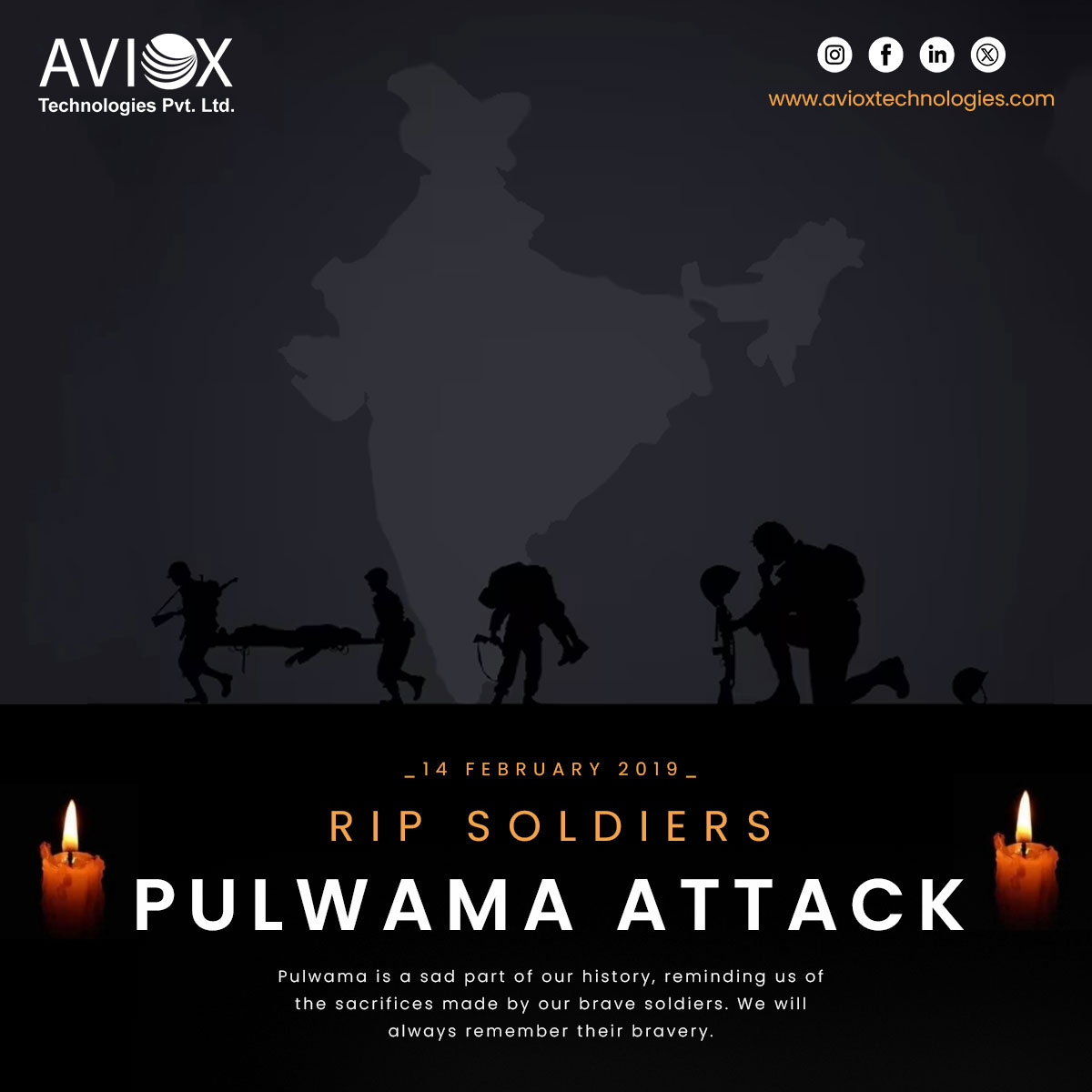 AvioxT's tweet photo. 🕊️Remembering #Pulwama #Attack: A Day of #Tragedy (14th February 2019) 🕊️

May the souls of the #martyrs rest in peace, and may their sacrifice inspire us to build a world free from #violence and #hatred. 🙏

#PulwamaAttack2019 #NeverForget #14February https://t.co/fUJ5CwxU1X