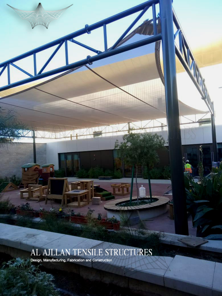 #مظلات #شد_انشائي #تغطية #ساحة #العاب #مدرسة linktr.ee/ajllanksaa