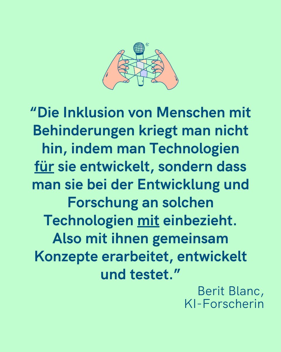 Im 6. Werkstatt-Gespräch gehen wir der Frage nach, ob KI die Bildungslandschaft inklusiver machen wird. Die Wissenschaftlerin Berit Blanc ordnet ein, was es auf dem Weg dahin zu beachten gibt.

#inklusion #barrieren

bpb.de/lernen/digital…
