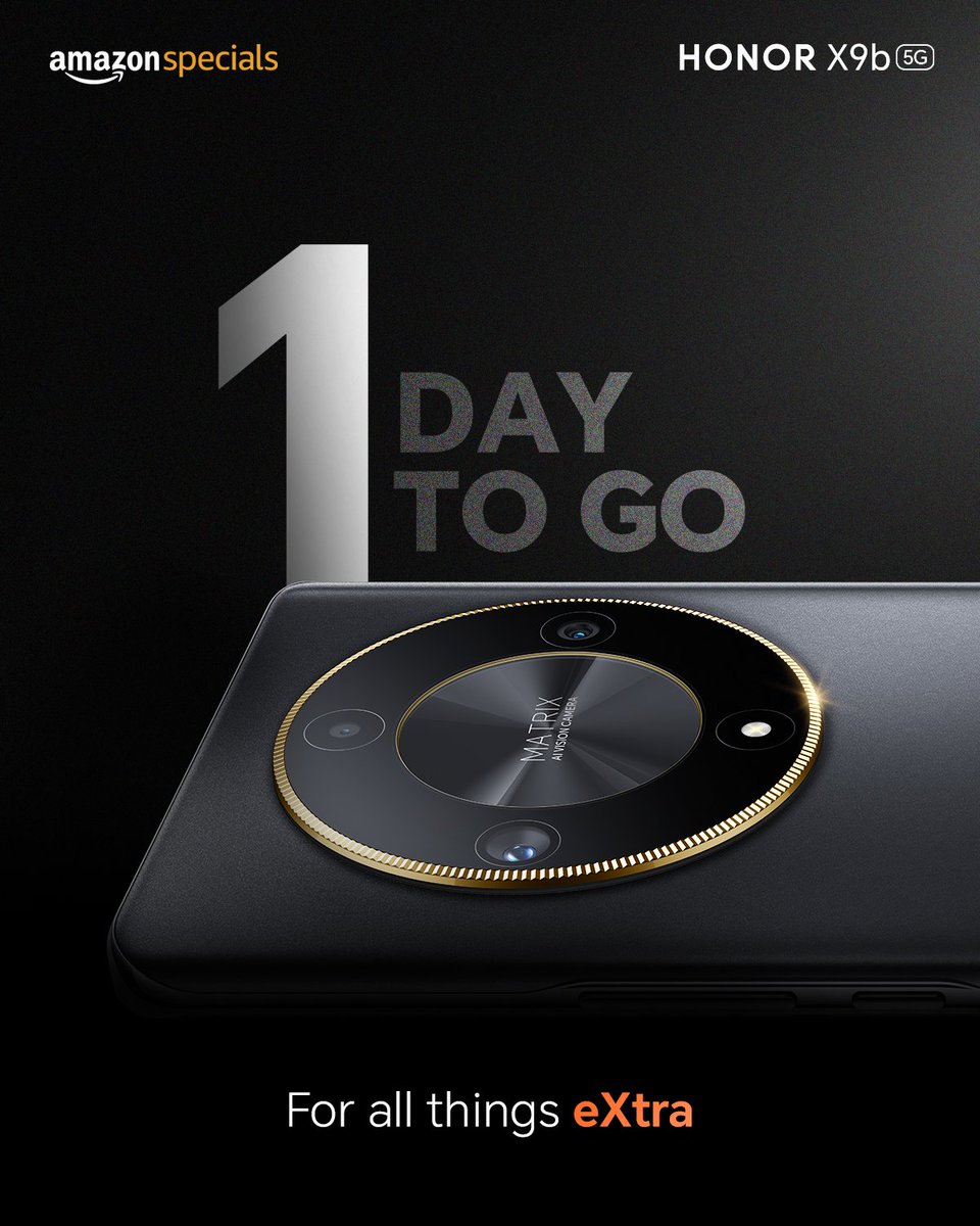 The final countdown is on! 🔥 Just one day left until we reveal all things eXtra - the HONOR X9b. 🤩🙌🏼 #GetTheeXtra #LaunchingTomorrow