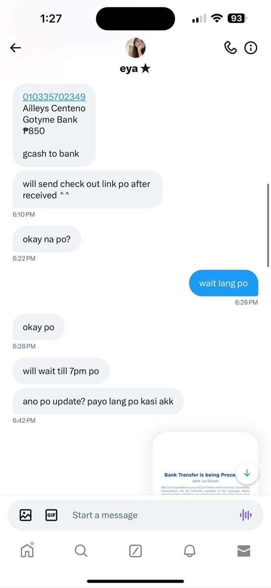 wtbyuna's tweet photo. SCAMMER ‼️‼️

@/ycrazies__ 
Ailleys Centeno
Acct No. 010335702349
Gotyme Bank

i bought 2 sonnys from her, didn't bother to check if she was legit cos dami nang nagrereply and baka maunahan ako https://t.co/iGh3U9w8Nj