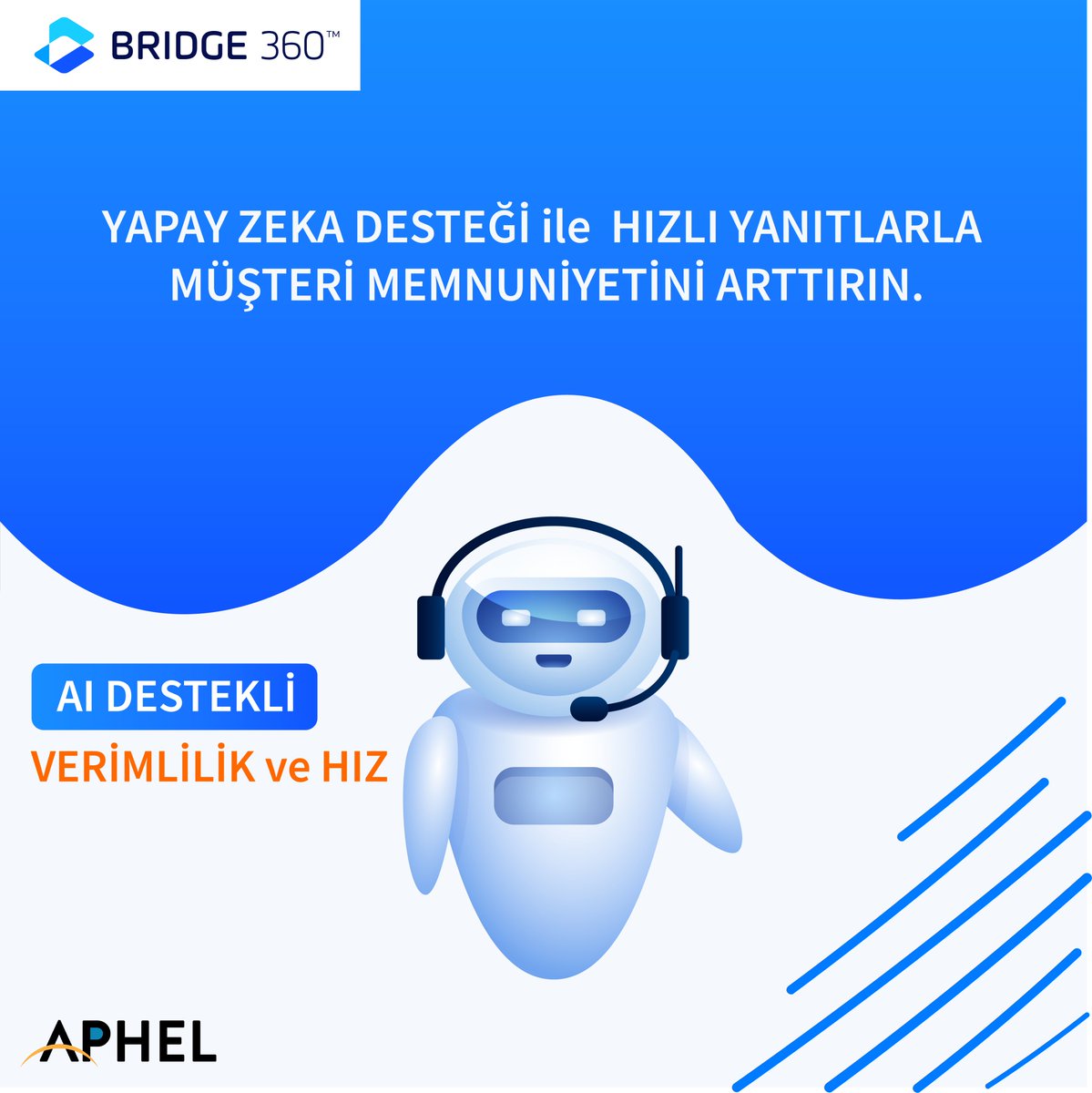 aphelyazilim's tweet photo. Yapay zeka, müşteri sorularına insan müşteri hizmetlerine kıyasla çok daha hızlı yanıt verebilir. Müşteriler, yanıt almak için uzun süreler beklemek zorunda kalmazlar, bu da müşteri memnuniyetini artırır.
#yapayzeka #chatbot #çağrımerkezi #sosyalmedya       #aphelyazılım https://t.co/deaeNn5MpY