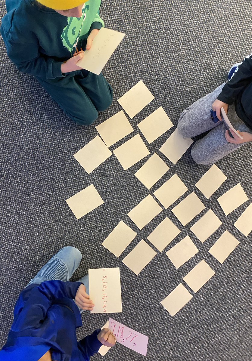MsMacInClass's tweet image. Student-made purposeful practice! Students made 4different representations of the same multiplication fact and then we used the cards for a memory/concentration game. Fun!
