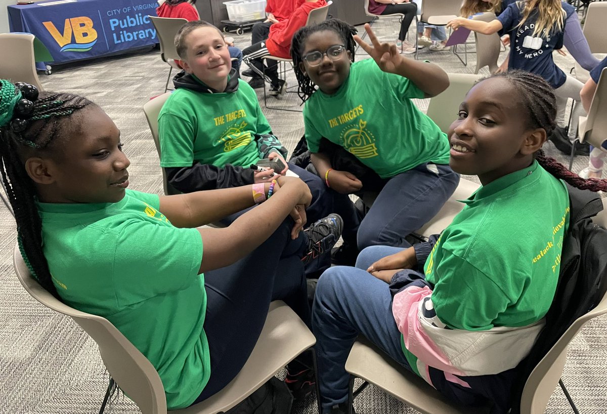 KatieLuehrs's tweet photo. 5th Grade students representing Seatack at the Battle of the Books competition. @SeatackDream #VBPL #SeatackDream https://t.co/V9Jsskbyej