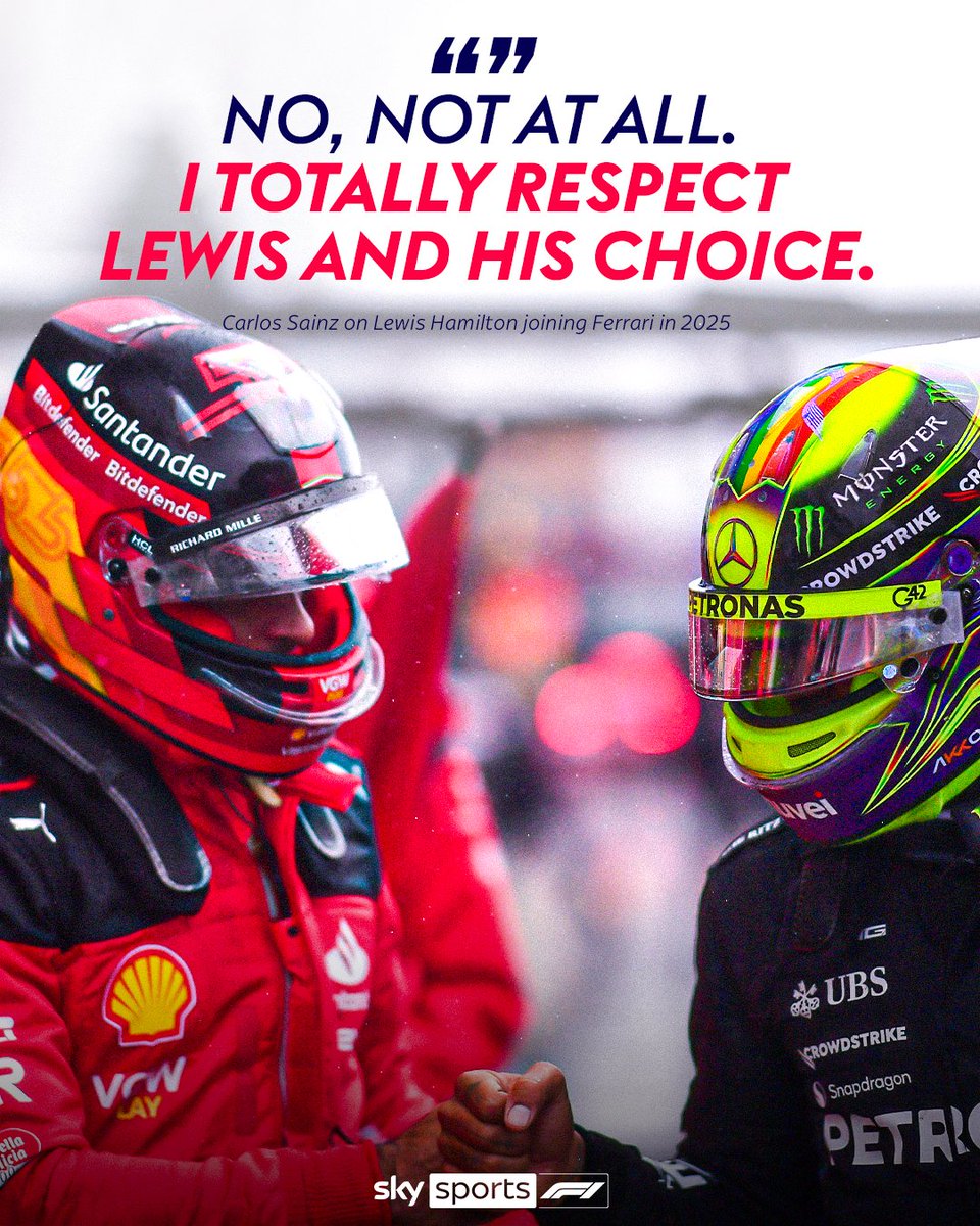 Carlos Sainz 🤝 Lewis Hamilton