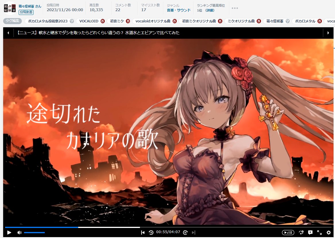 H_B_ShowKohGun's tweet photo. めりっささんの新作を聴きに、久々にニコ動を開いたらRequsentiaの再生が1万超えてた！
（前回見たときは3桁だった）

ありがとうございます！

Requsentia / feat.初音ミク (SelfCover)
https://t.co/GLosqirteH https://t.co/dfTowF8NHb