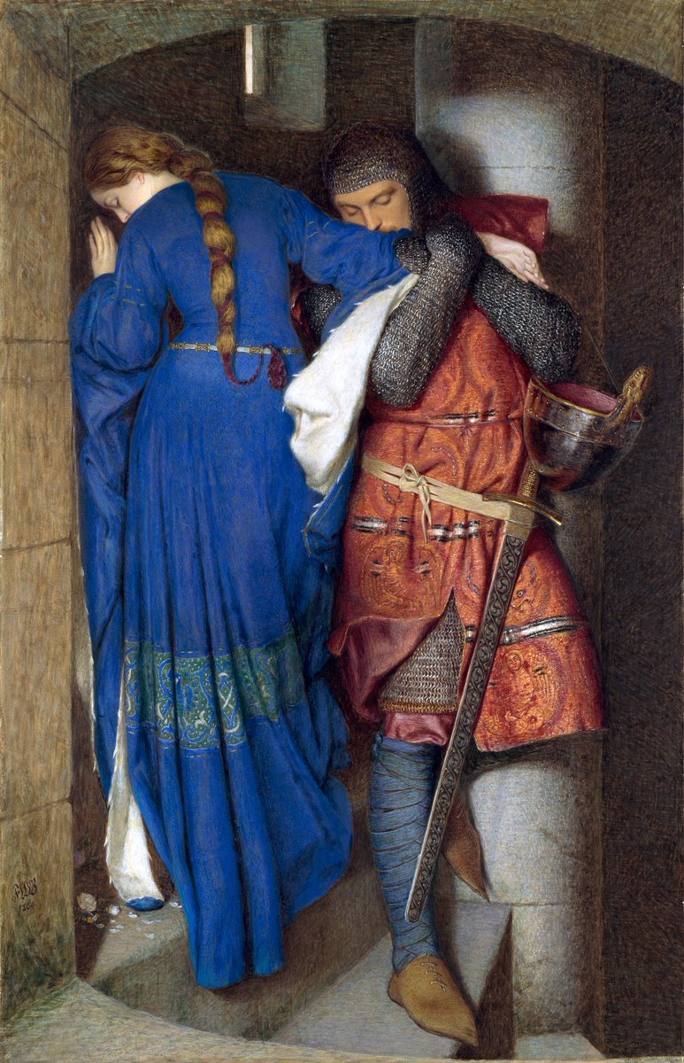 Happy Valentine’s Day. ❤️ If you’re around the city today you can see this much-loved painting, The Meeting on the Turret Stairs by Frederic William Burton, between 12pm and 2.30pm in our Stained Glass Room. #ValentinesDay #Love