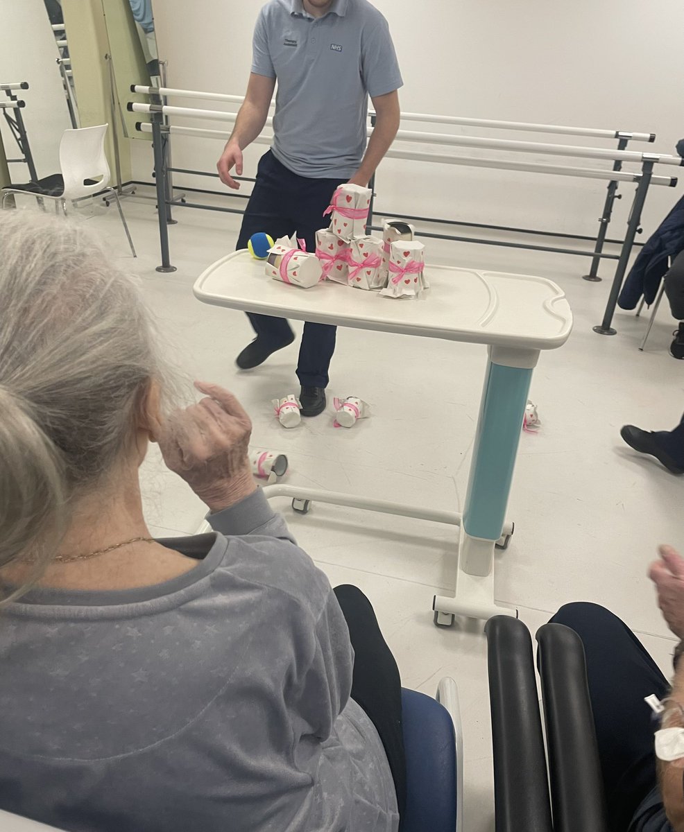 ❤️ Happy Valentines Day from the ACM Therapy Team ❤️ here is one of our patients enjoying a game of tin can alley during our exercise and activity group! @L5Ward @NCAlliance_NHS