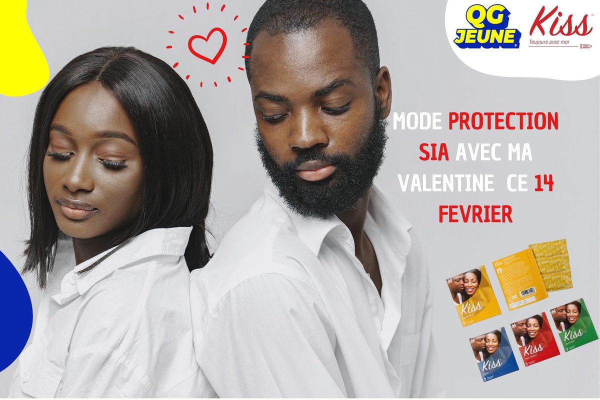AugusteKpognon's tweet photo. Ce 14 février, RESTE SIA et protège-toi avec les préservatifs KISS!
Bonne fête de la Saint-Valentin à vous chers (es) abonnés (es) ! 🥰💝
Rejoignez la vague QG Jeune Gabon en vous inscrivant sur https://t.co/xUwKCUV2jz
#NoLimit
#Kisscondom
#3zeros https://t.co/GZjTdVRt5C