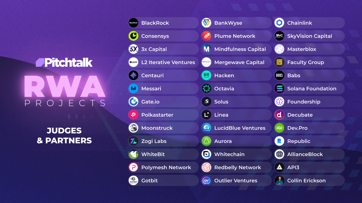 pitchtalk_com's tweet image. Mark your calendars for tomorrow at 2 PM UTC! 🚀 

Our RWA DemoDay is set to dazzle with a lineup of esteemed judges and partners. Why? A picture is worth a thousand words - check it out and see the incredible talent and support behind this event.   

Don't miss out! 
#DemoDay…