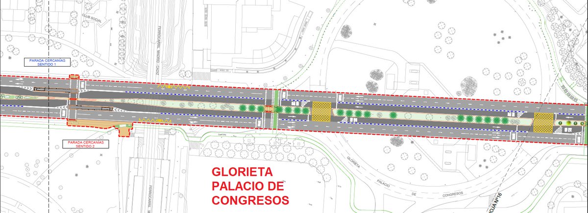 JuMaDoBa's tweet photo. Algunas vías de gran transito cambiaran su configuración actual para convertirse en glorietas (ejemplo en la entrada de Sevilla Este por Persan) 

Otro problema importante es que se van a reducir en gran parte las zonas verdes como se puede comprobar en Avenida del deporte. https://t.co/LCsuQeaWSq