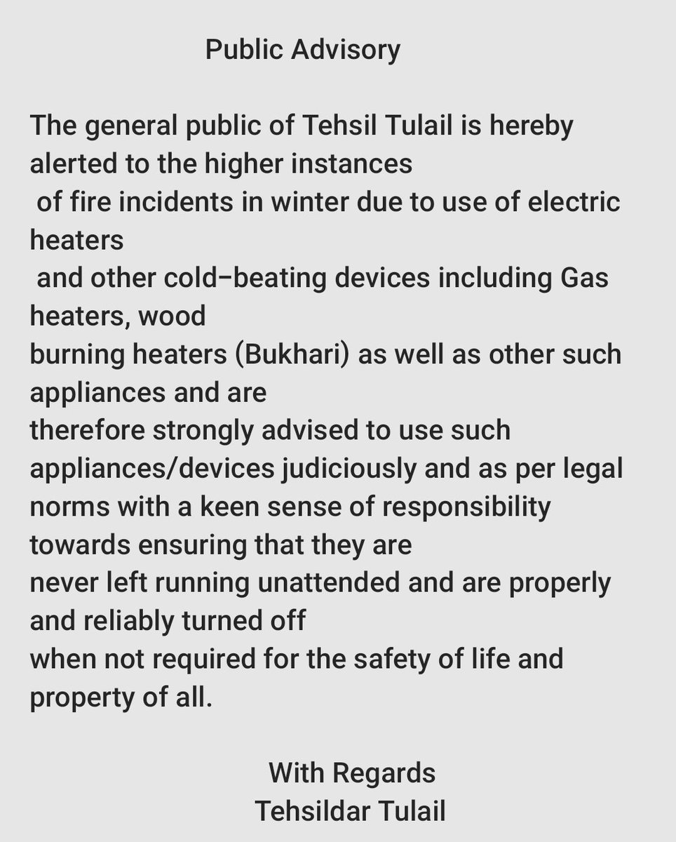 Tehsildar Tulail -Official tweet media