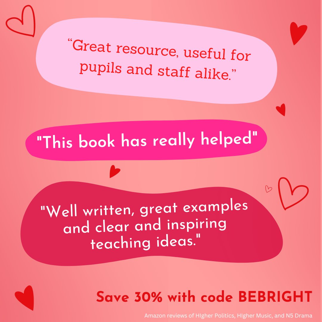 Happy #ValentinesDay! We love hearing about how our books have helped students across Scotland succeed ♥️ If you're looking for a helping hand this exam season, remember we have a sale on until the end of Feb!
