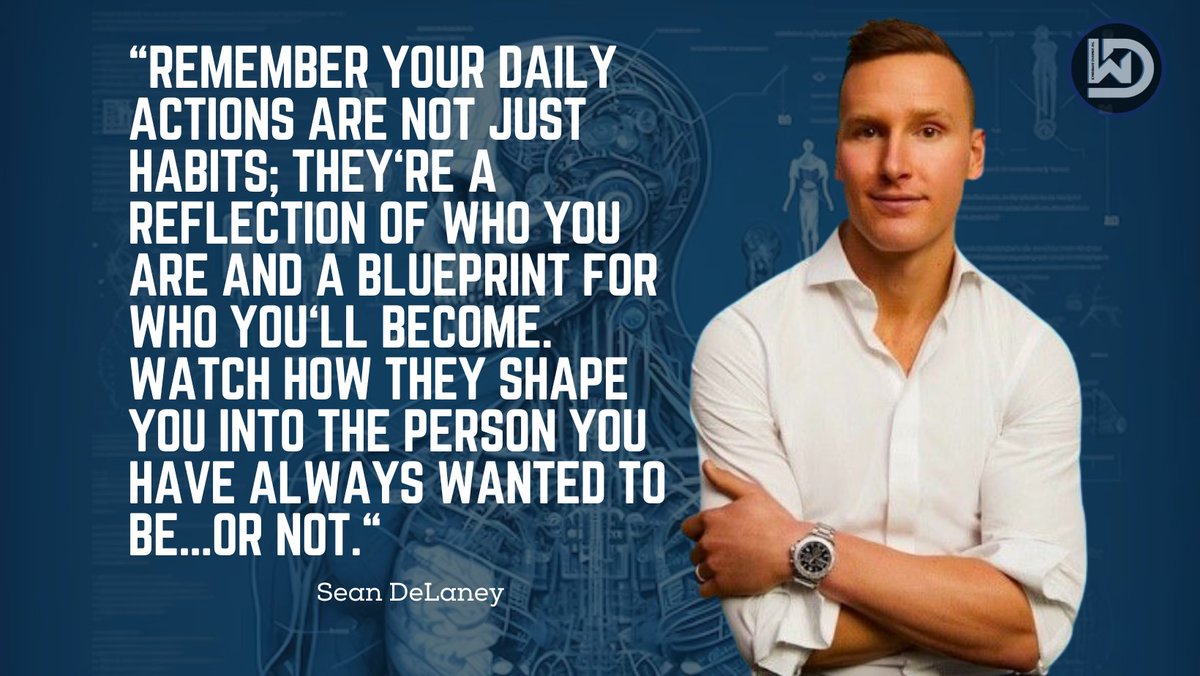 The Winning Difference (@thewinningdiff1) on Twitter photo Remember your daily actions are not just habits; they're a reflection of who you are and a blueprint for who you'll become.
Watch how they shape you into the person you have always wanted to be...or not.
<a href="/SeanDeLaney23/">Sean DeLaney</a> Remember your daily actions are not just habits; they're a reflection of who you are and a blueprint for who you'll become.
Watch how they shape you into the person you have always wanted to be...or not.
<a href="/SeanDeLaney23/">Sean DeLaney</a>