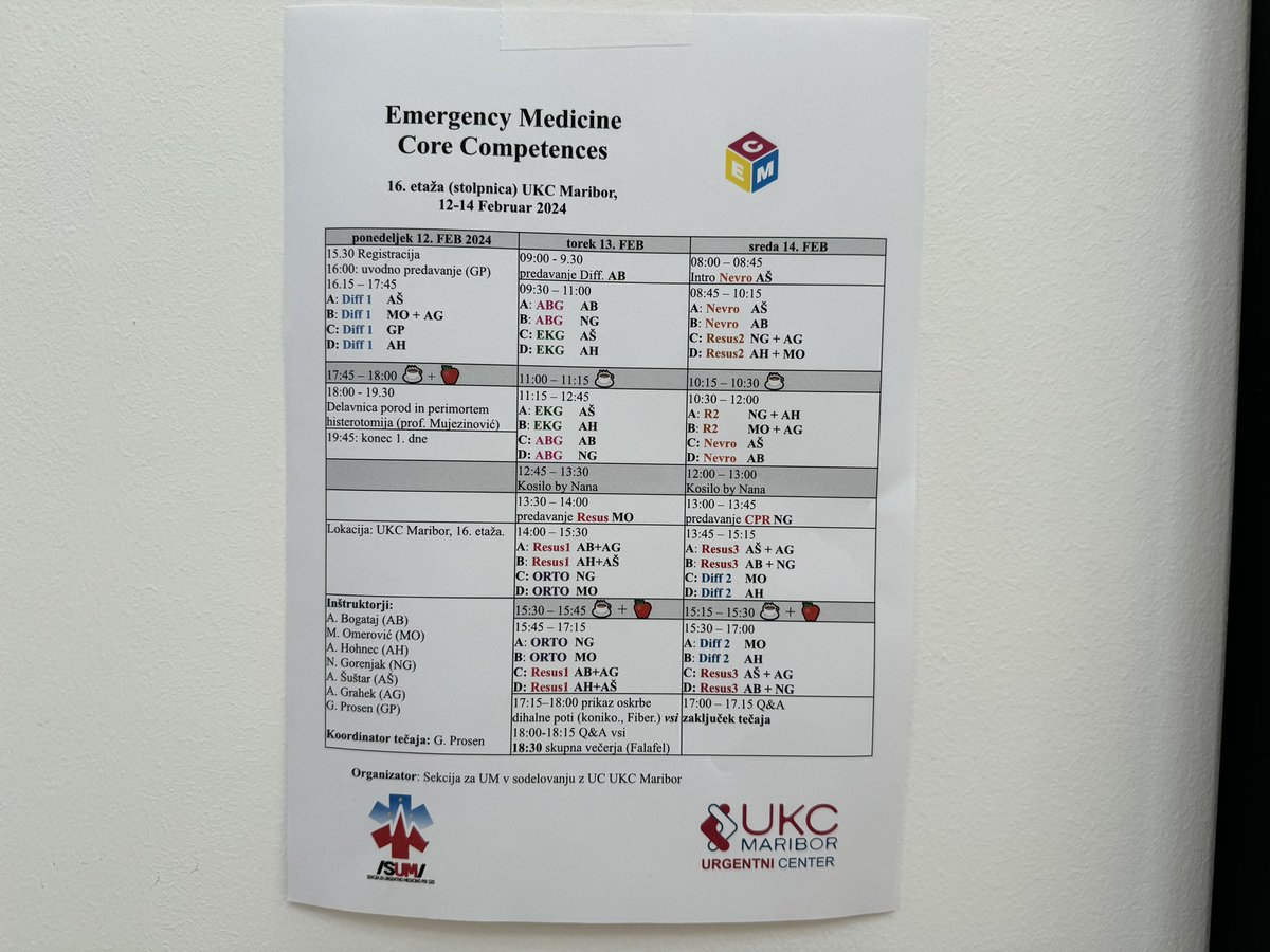 andrej_hohnec's tweet image. Day 3. #emcc #EmergencyMedicine @Edu_EuSEM @zdravniska @EuropSocEM @gregorprosen @UKCMaribor