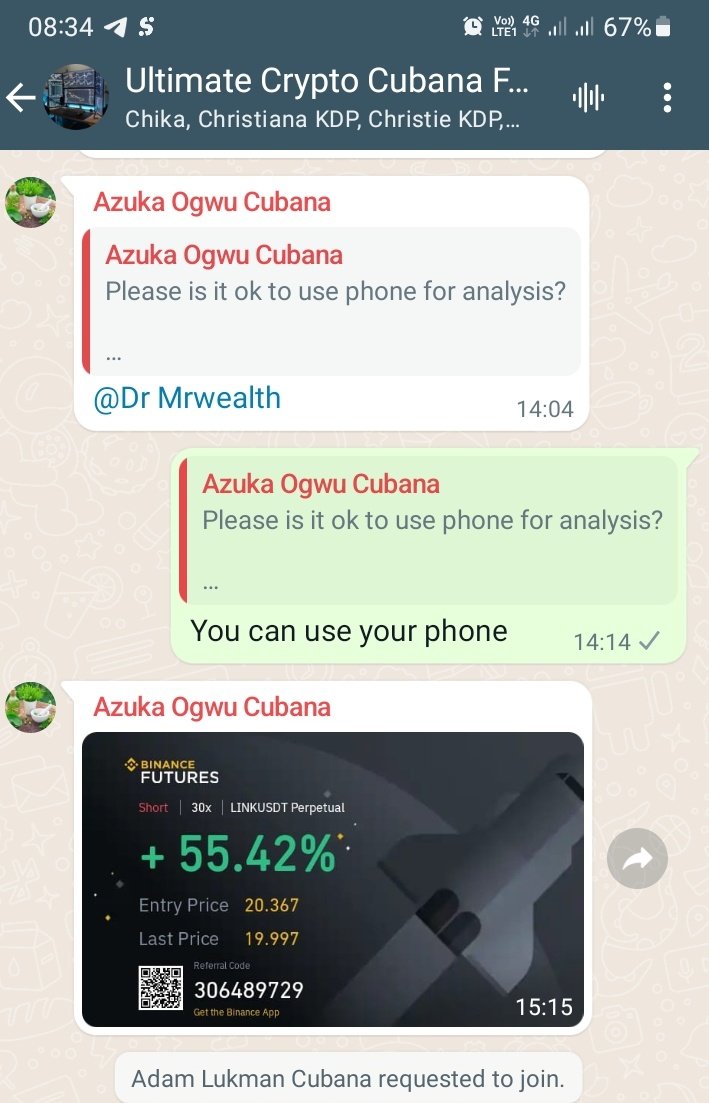 He just enrolled in our Crypto Cubana Trading System ladt week and he is already making 55% profit in a single trade You should get started here crypto.cliqcourses.com