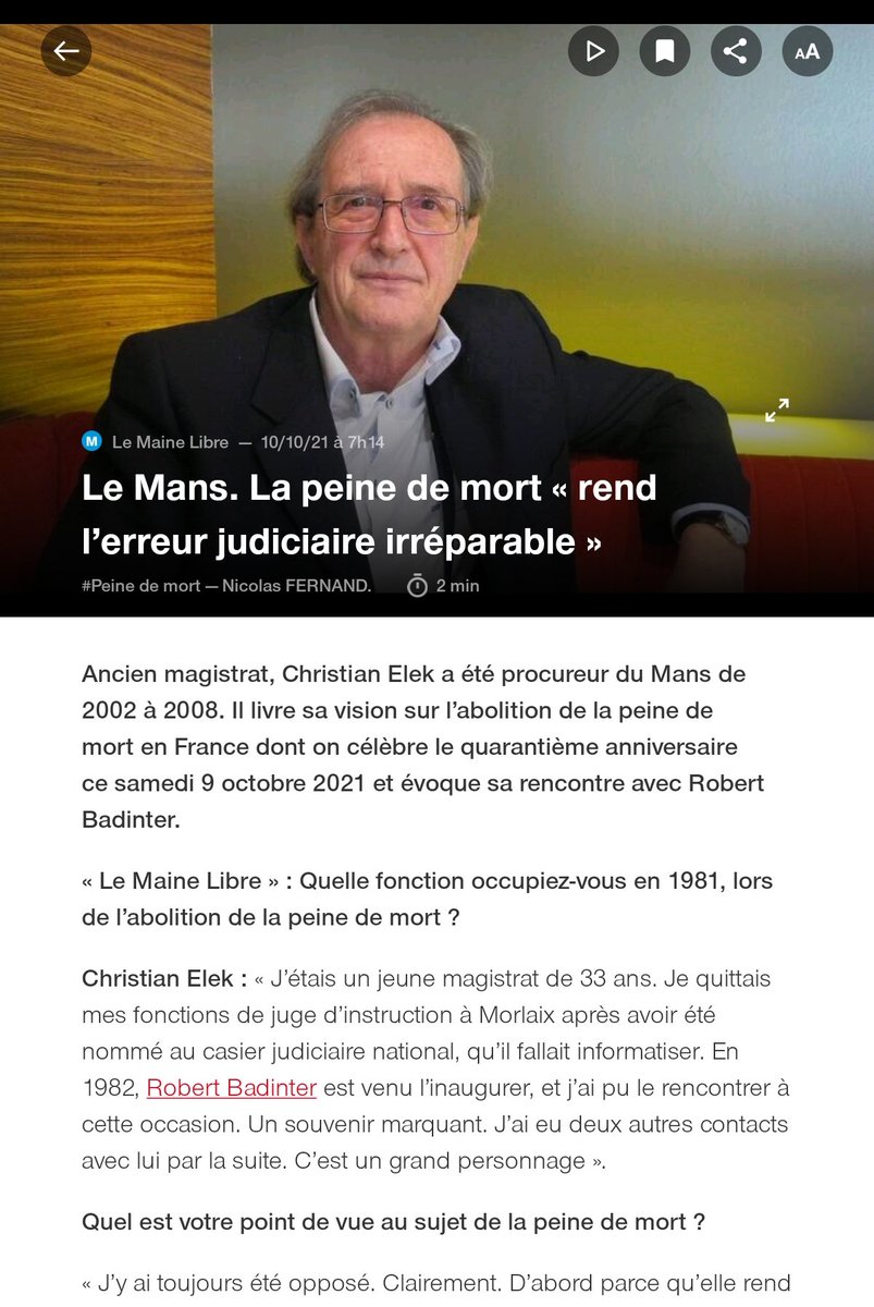 christelek2's tweet photo. Le Mans. La peine de mort « rend l’erreur judiciaire irréparable » #Peine de mort #Le Mans #Sarthe @lemainelibre
 
https://t.co/WayrfPMquu https://t.co/h9I0ORuQgl