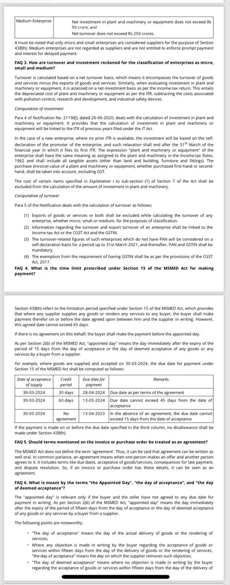PratibhaGoyal's tweet photo. FAQs on Section 43B(h): Disallowance of Expenses due to Late Payment to MSME-1

Released by @taxmannindia https://t.co/d9zsNuBfps