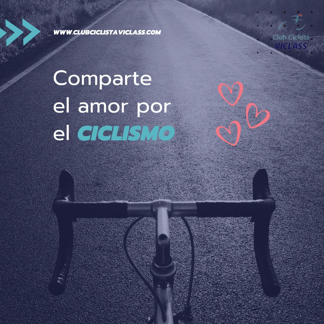 Este mes del amor, celebramos la pasión por la bicicleta en el Club Ciclista Viclass.
Comparte tus foto en dos ruedas y celebremos juntos el amor por el ciclismo. No olvides etiquetar a nuestro club. ¡ Anímate y comparte!
#clubciclistaviclass #SanValentín #amorporelciclismo