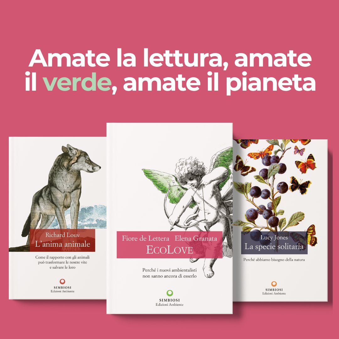 EdAmbiente's tweet photo. 🩷 Oggi vi consigliamo 3 #libri che celebrano l’amore per il pianeta e i legami inaspettati fra uomo e natura.
E che ci aiutano a ribadire come un mantra: immergetevi nella lettura, difendete il verde, vogliate bene al nostro straordinario pianeta.
#Simbiosi https://t.co/ZBcBhdQE7b