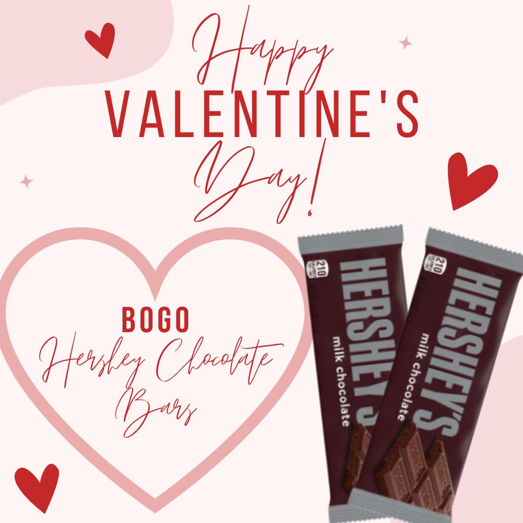 Roses are red, violets are blue, we have a treat made just for you  😍

#Rutters #WhyGoAnywhereElse #ValentinesDay #Hershey #BOGO #Love

*offer valid for registered VIPs only.
*offer valid 2/14/2024 only.