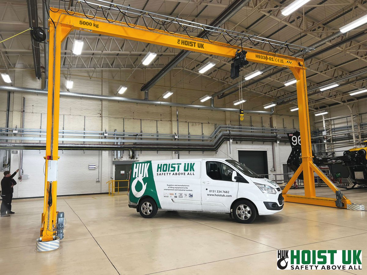🚀 Exciting news! Just installed a cutting-edge 5000kg motorised gantry with electric chain hoist from Hoist UK! 💪 Check it out at hoistuk.com/products/indus… and get one for your factory soon! #HoistUK #GantryInstallation #InnovationInProgress 🏗️