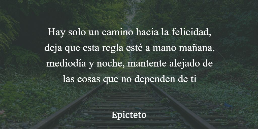 Hay solo un camino hacia la felicidad, deja que esta regla esté a mano mañana, mediodía y noche, mantente alejado de las cosas que no dependen de ti  

#Epicteto #estoicismo

#frases #filosofia #estoico #estoicos #estoicismocotidiano