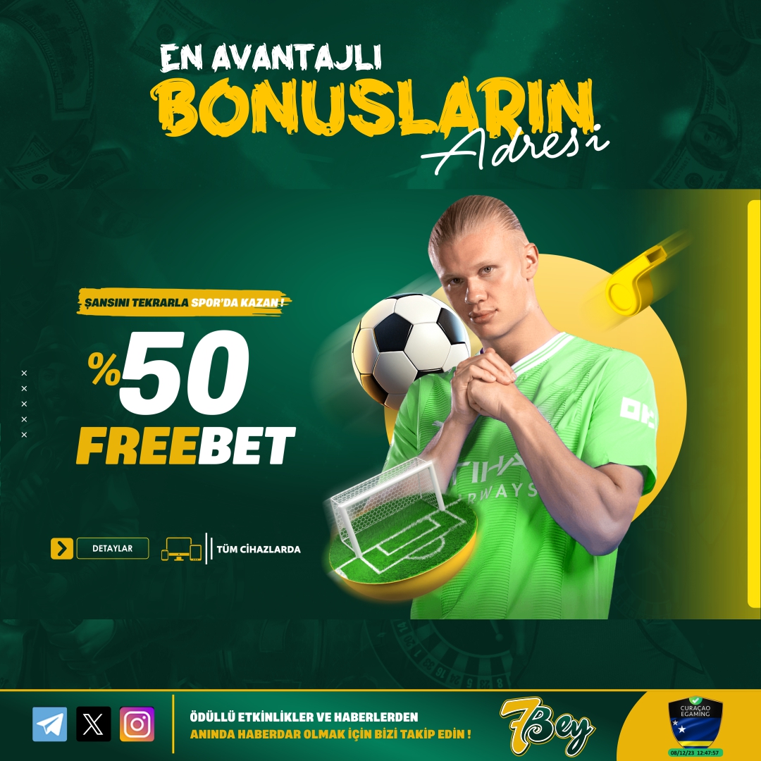 7Beyresmi's tweet photo. 📢#7Bey En Avantajlı Bonusların Adresi !

💸%50 Freebet Bonusuyla Şansını Tekrarla Spor'da Kazan !

Etkinlik ve Güncel Giriş Adreslerimize Anında Haberdar Olmak İçin Bizi Takip Edin !

🌐https://t.co/elrmNmSMLy

#7bey #7beygiriş #Bonus #Freebet https://t.co/F1k7OHJ4EY