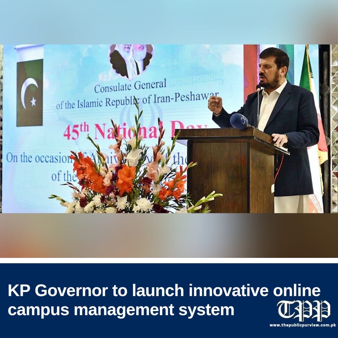 Governor of Khyber Pakhtunkhwa, Haji Ghulam Ali is set to introduce a groundbreaking `Online Campus Management, Read more: i.mtr.cool/vvwvvgipnj

#KP #onlinecampus #election2024 #pakistan #Islamabad #pti #pmln #ppp #jui #imrankhan #nawazsharif #bilawal #latestnews