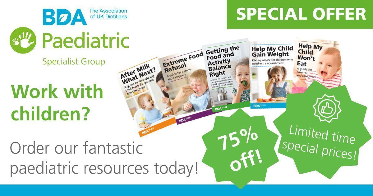 Do you work with children? @BDA_Paediatrics is offering a massive 75% off their patient resources - for a limited time only! Find out more and order yours today: buff.ly/3HSg16p
