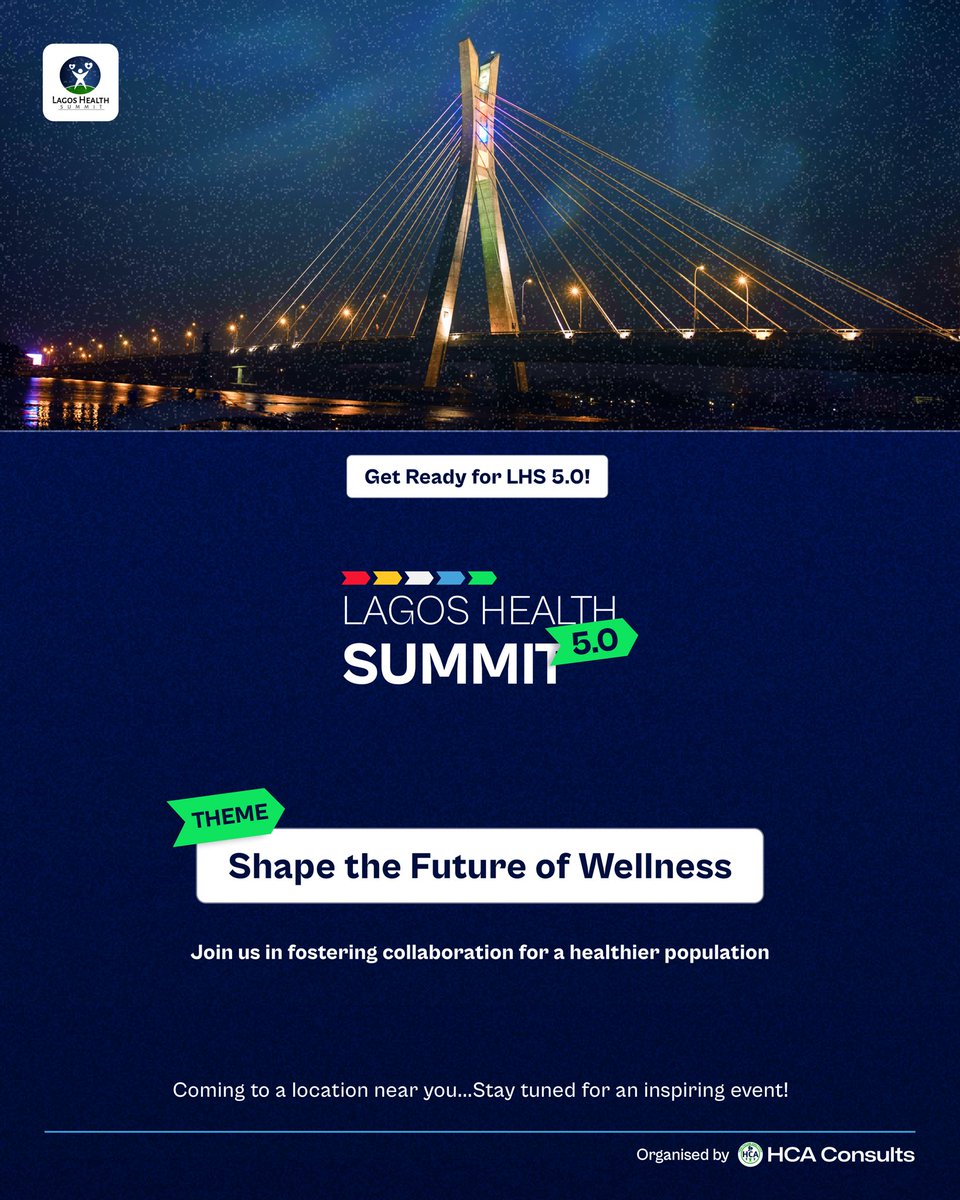 LHS 5.0 is coming soon !!
Get ready for the 5th Edition of the Lagos Health Summit. 
We remain dedicated to uniting stakeholders and esteemed companies within the healthcare sector to create conversations that will drive transformative change in Nigeria's healthcare system.