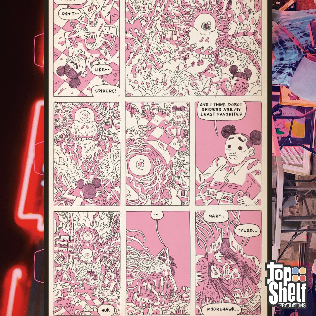 topshelfcomix's tweet photo. #NCBD! Mary Tyler MooreHawk is On Sale Now at your LCS. We're thrilled you can finally check out @xDaveBakerx's genre-defying work.

"Come for the bubblegum pink sci-fi adventure; stay for the avant-garde art and discussions on the ownership of ideas." - @backshelfbooks https://t.co/uFGYjOrNpz