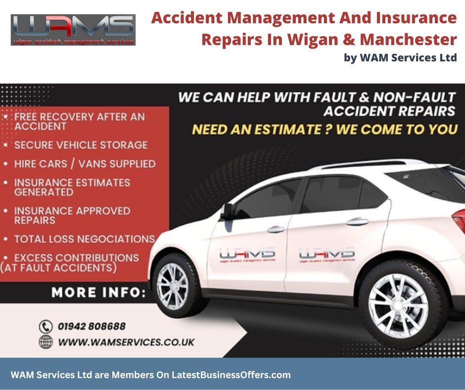 latestbizoffers's tweet image. Accident Management And Insurance Repairs In Wigan | WAM SERVICES

Link: latestbusinessoffers.com/post/accident-…

#wepayyourexcess #thirdpartyclaims #freequotesforinsurance #bodyshopwigan #claimscompany #injuryclaim