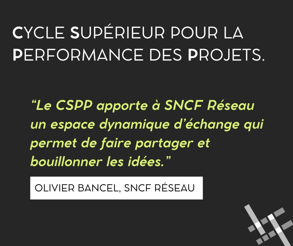 La 4ème promotion du Cycle Supérieur pour la Performance des Projets (#CSPP) vient de clôturer son parcours avec brio. Les 17 participants ont travaillé intensément sur le thème de l’émergence dans les projets ferroviaires.

🗓️ lnkd.in/eRPSiQzQ

#PerformanceDesProjets