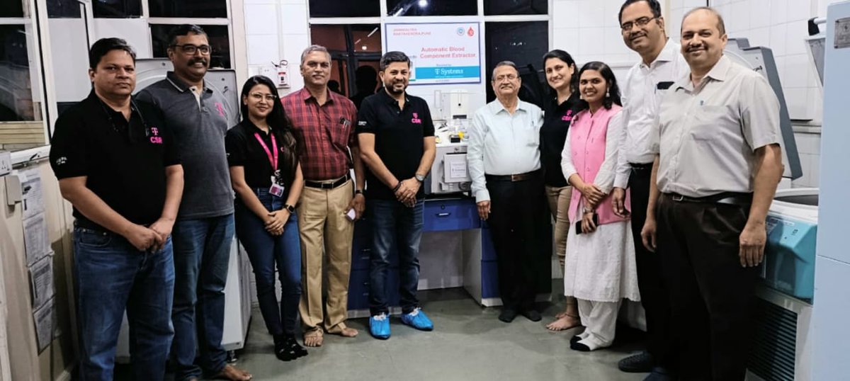 jkbbpune's tweet photo. One more feather in the cap!!
#JankalyanBloodBank recently launched one more automatic component extractor... The most advanced technology for component separation used globally. Under CSR activity of renowned IT Company T SYSTEMS who recently handed over the machine.
#JKBC https://t.co/mpShDLxYzd
