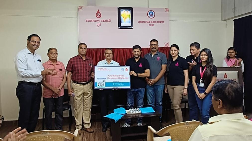 jkbbpune's tweet photo. One more feather in the cap!!
#JankalyanBloodBank recently launched one more automatic component extractor... The most advanced technology for component separation used globally. Under CSR activity of renowned IT Company T SYSTEMS who recently handed over the machine.
#JKBC https://t.co/mpShDLxYzd