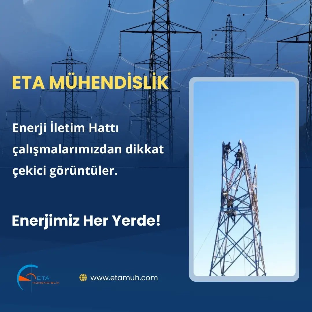 MuhendislikEta's tweet photo. Enerji İletim Hattı çalışmalarımızdan dikkat çekici görüntüler!!!
#Enerjimiz #Her #Yerde #enerjimizheryerde 
#enerjiiletimhattı #elektrik #elektrikdagitim #trafo #aydınlatma https://t.co/TkRvqqSCbu