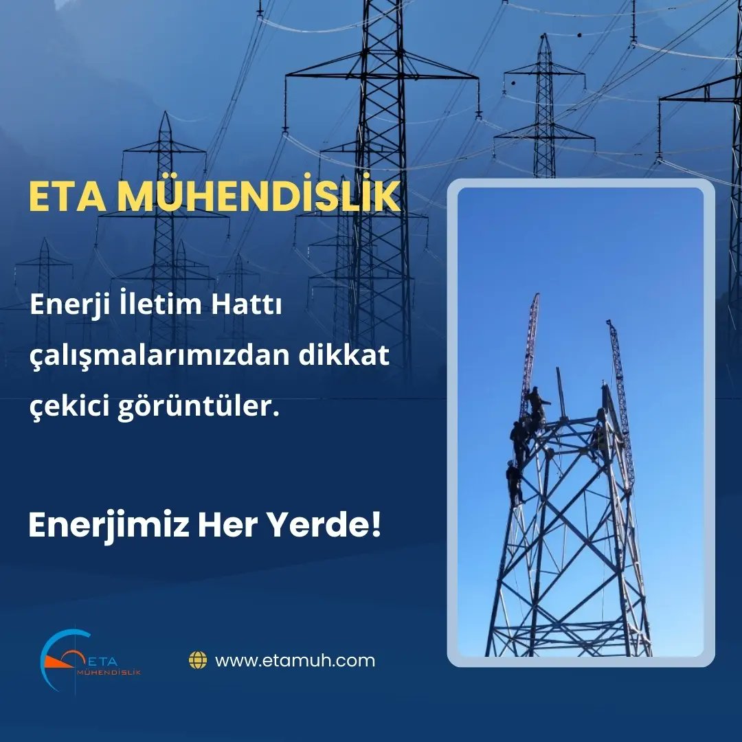 MuhendislikEta's tweet photo. Enerji İletim Hattı çalışmalarımızdan dikkat çekici görüntüler!!!
#Enerjimiz #Her #Yerde #enerjimizheryerde 
#enerjiiletimhattı #elektrik #elektrikdagitim #trafo #aydınlatma https://t.co/TkRvqqSCbu